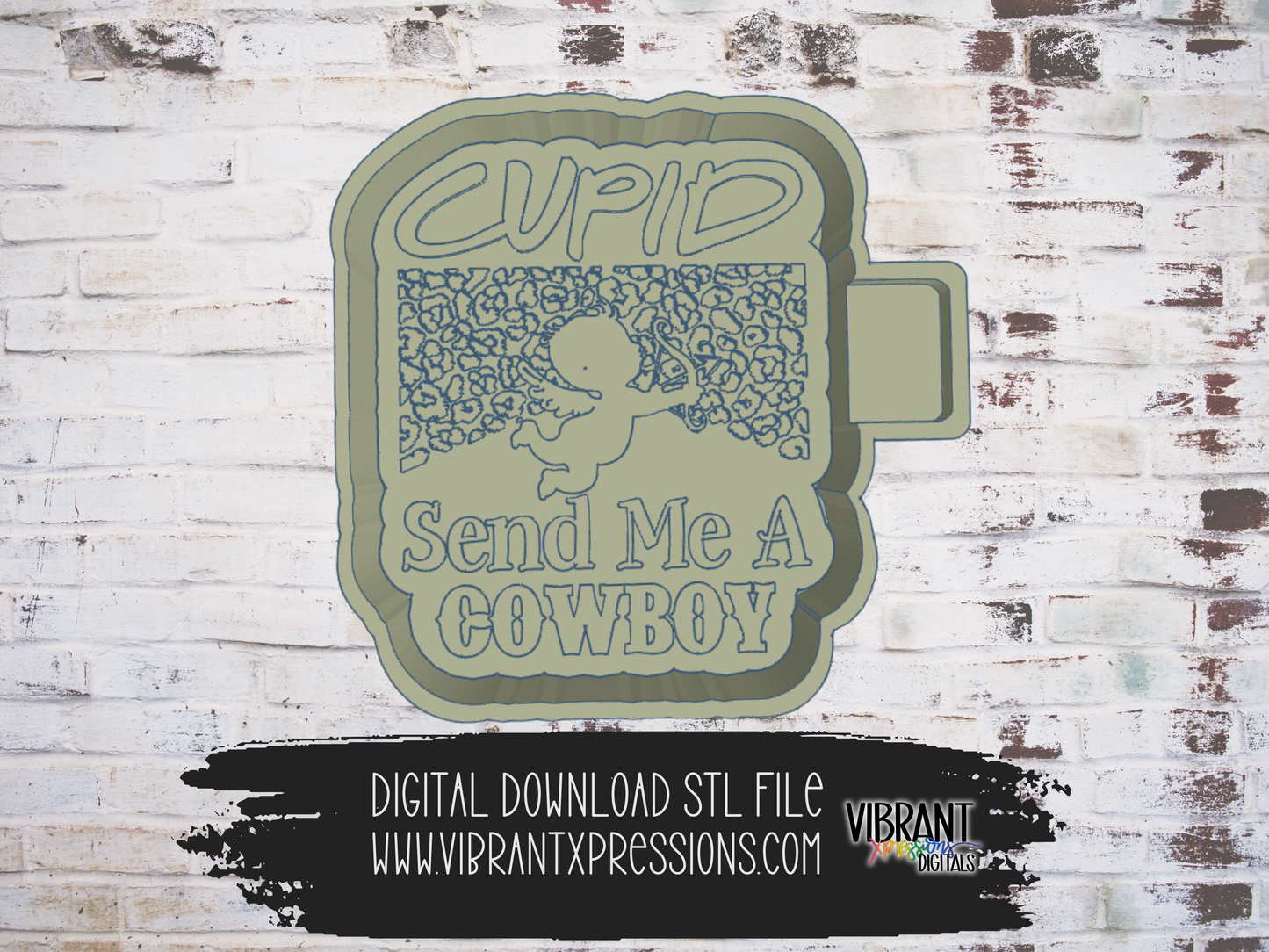 Cupid Send Me a Cowboy Mold Maker STL File