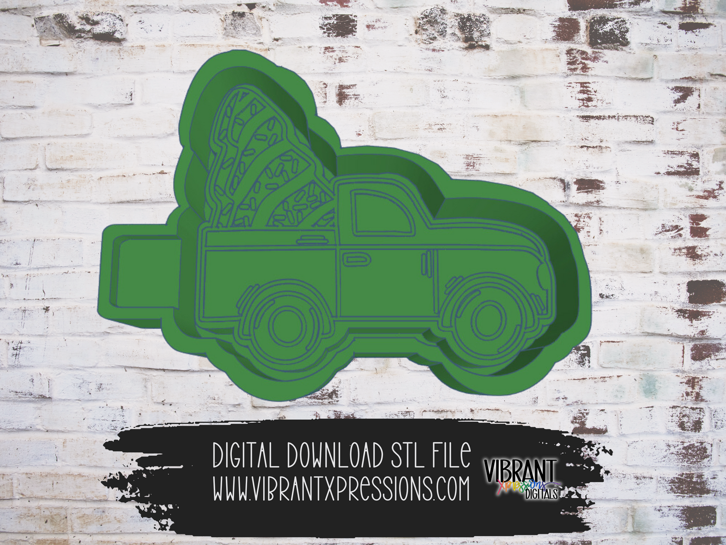 Christmas Tree Truck Mold Maker STL File