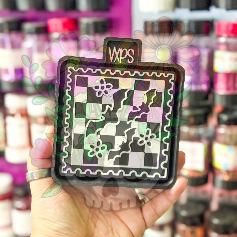 Batty Ghost Checkered Stamp – Semi Exclusive Freshie Mold