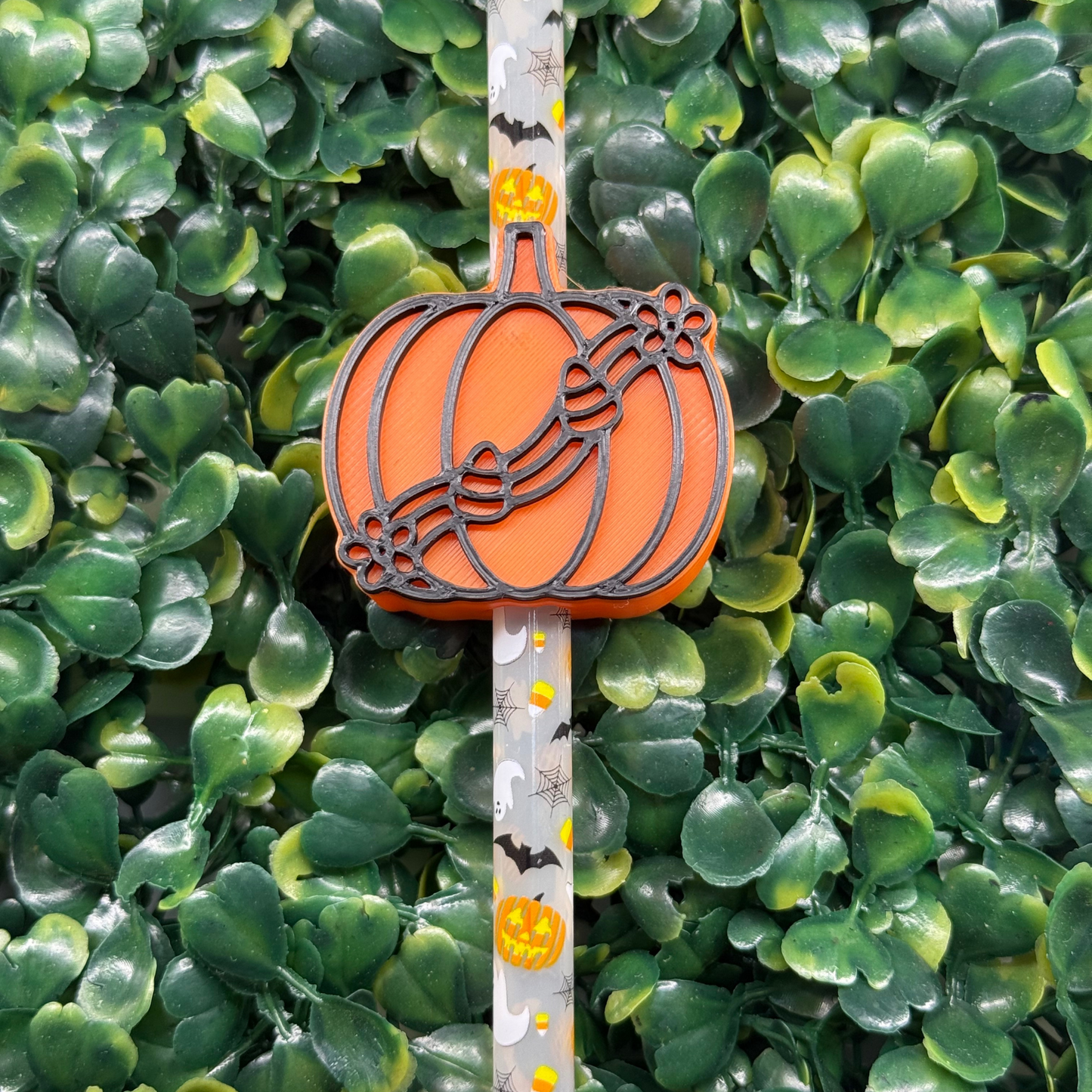 Groovy Pumpkin Straw Topper + Combo