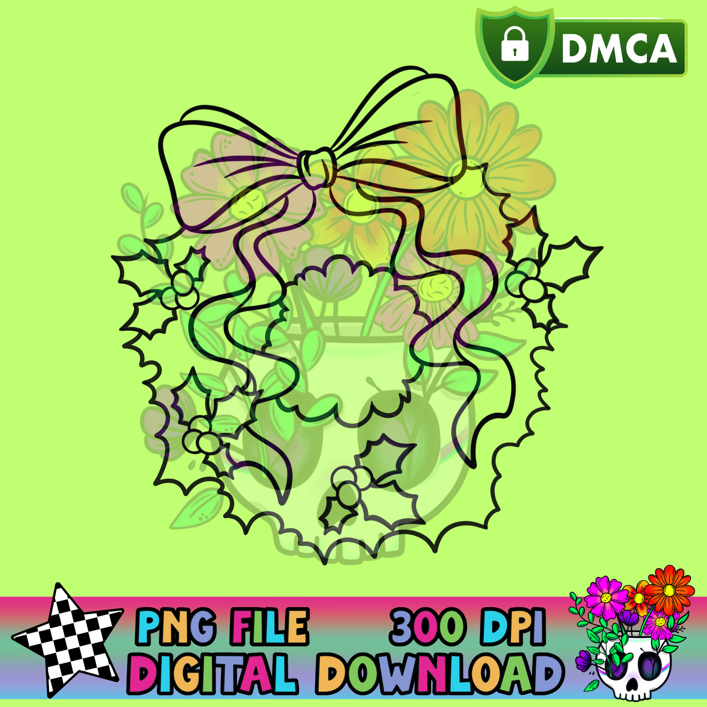 Holly Wreath- PNG