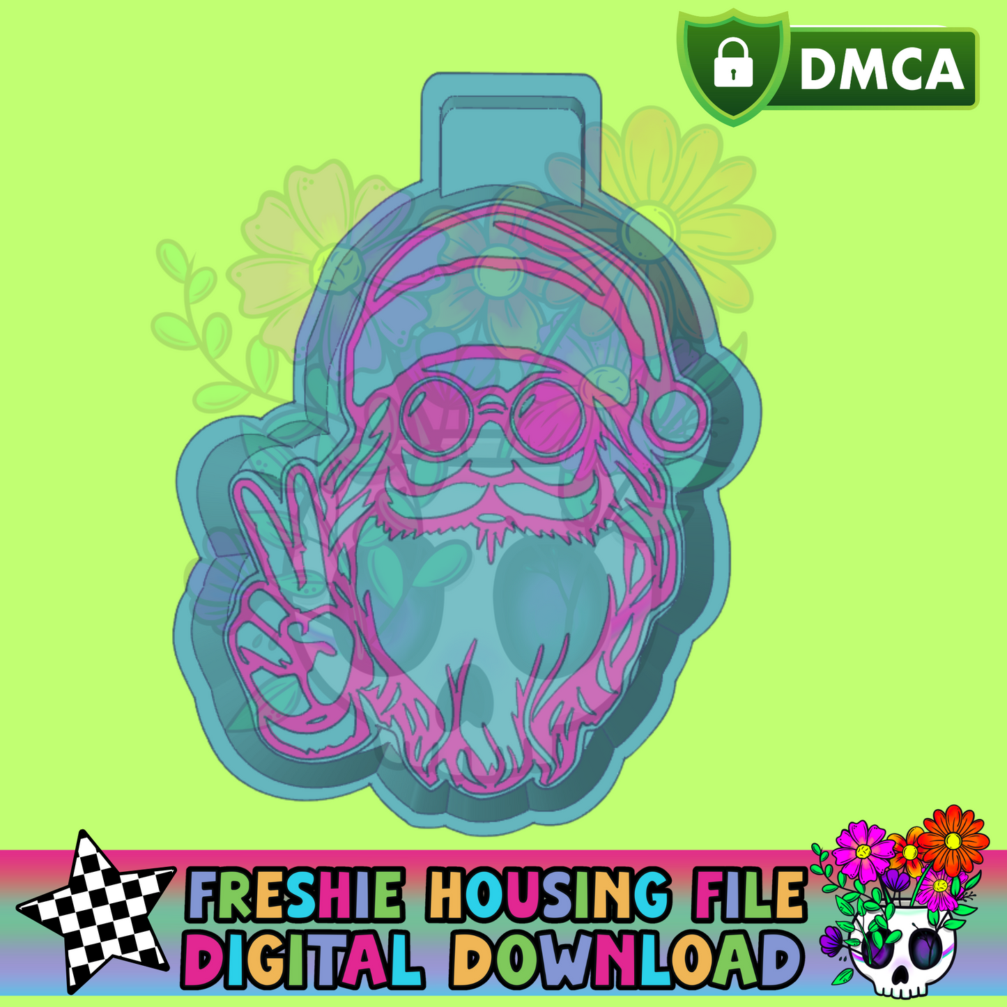 Peace Santa Mold Maker STL File