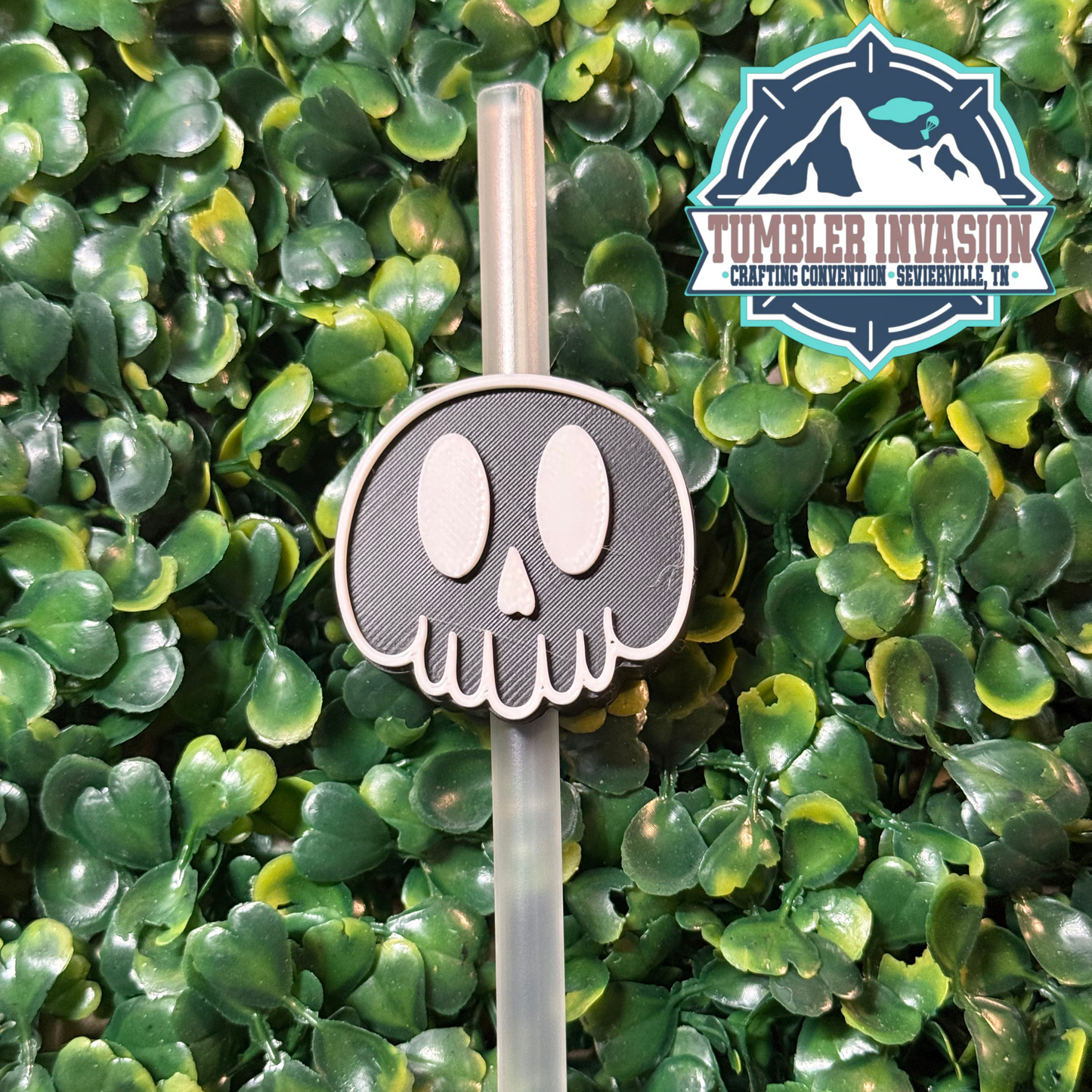 ☠️ Skellie Face Straw Topper