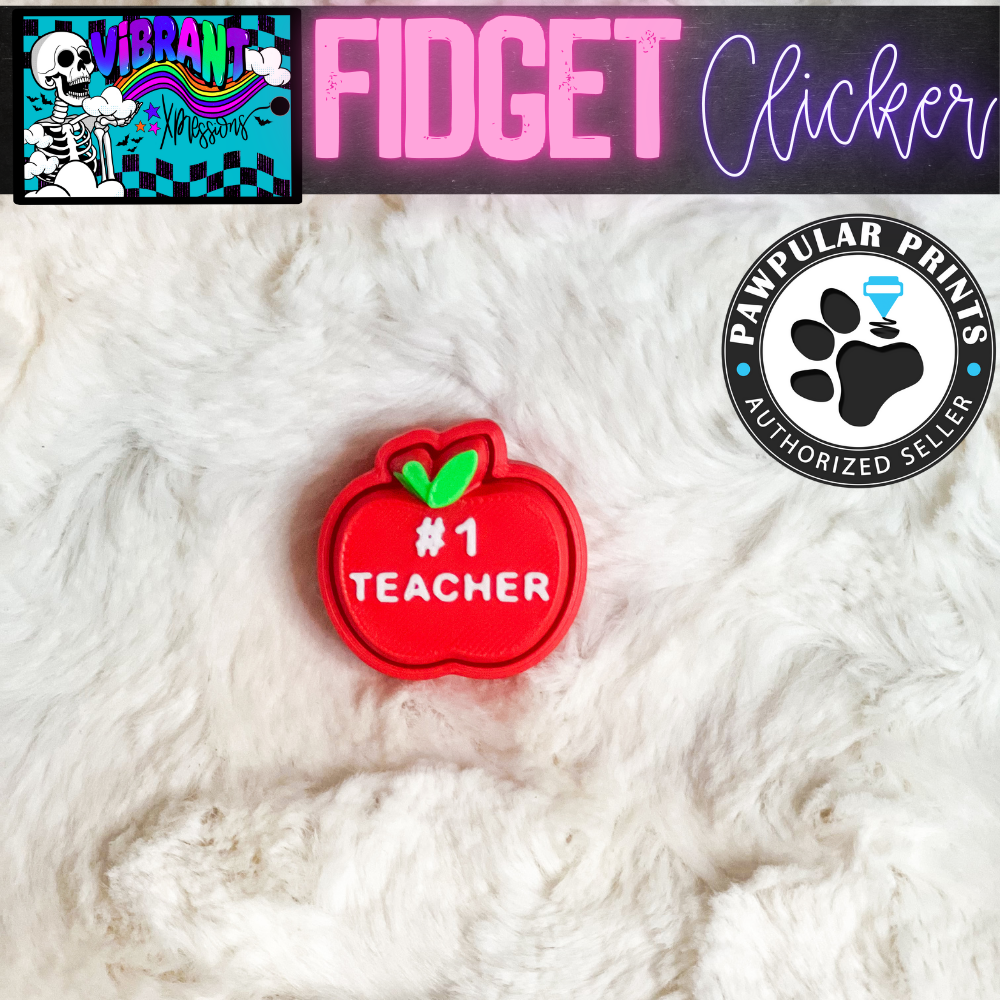 Teacher Apple Fidget Clicker