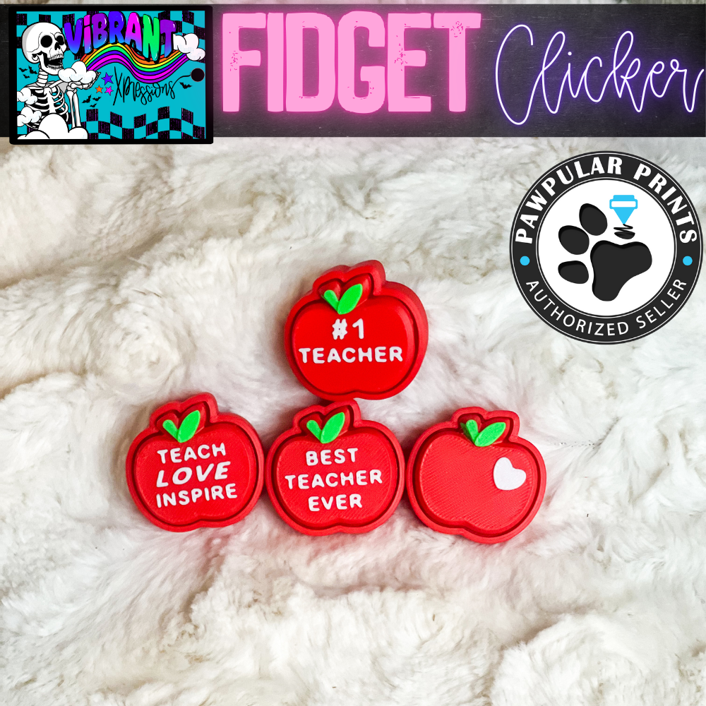 Teacher Apple Fidget Clicker