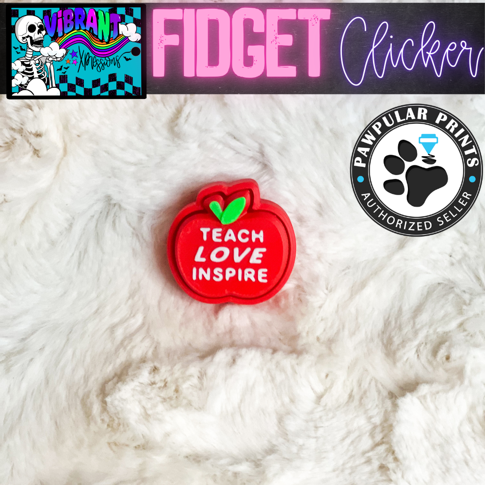 Teacher Apple Fidget Clicker