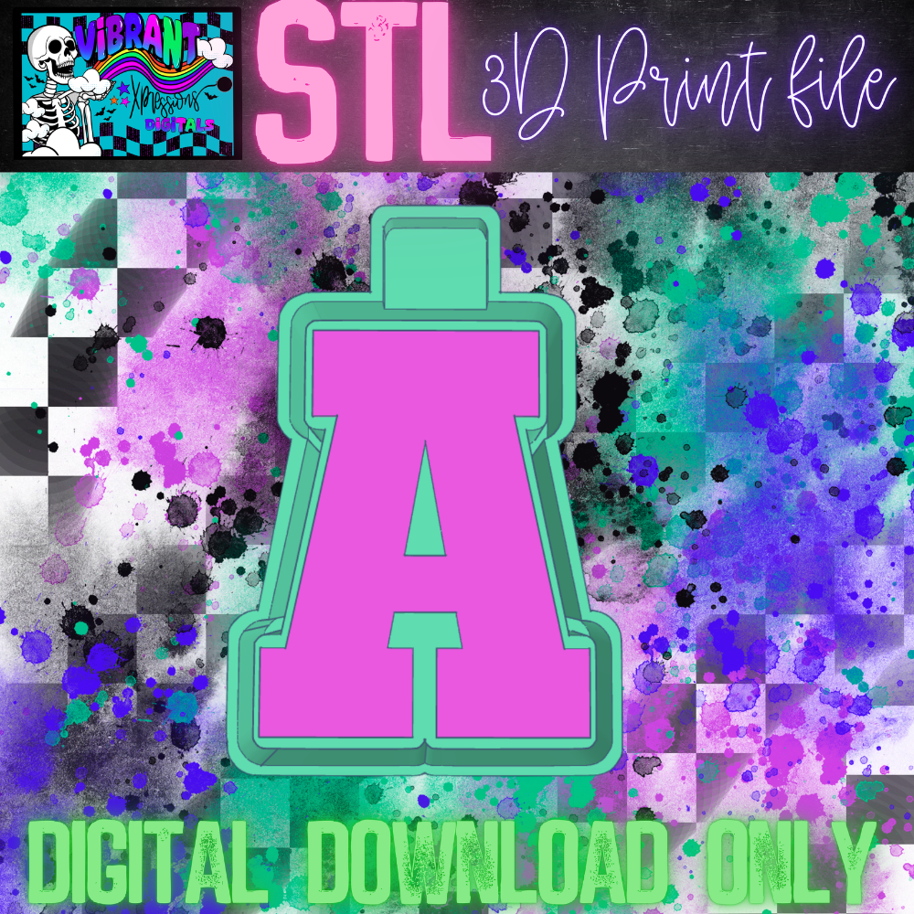 Varsity Alphas Mold Maker STL File