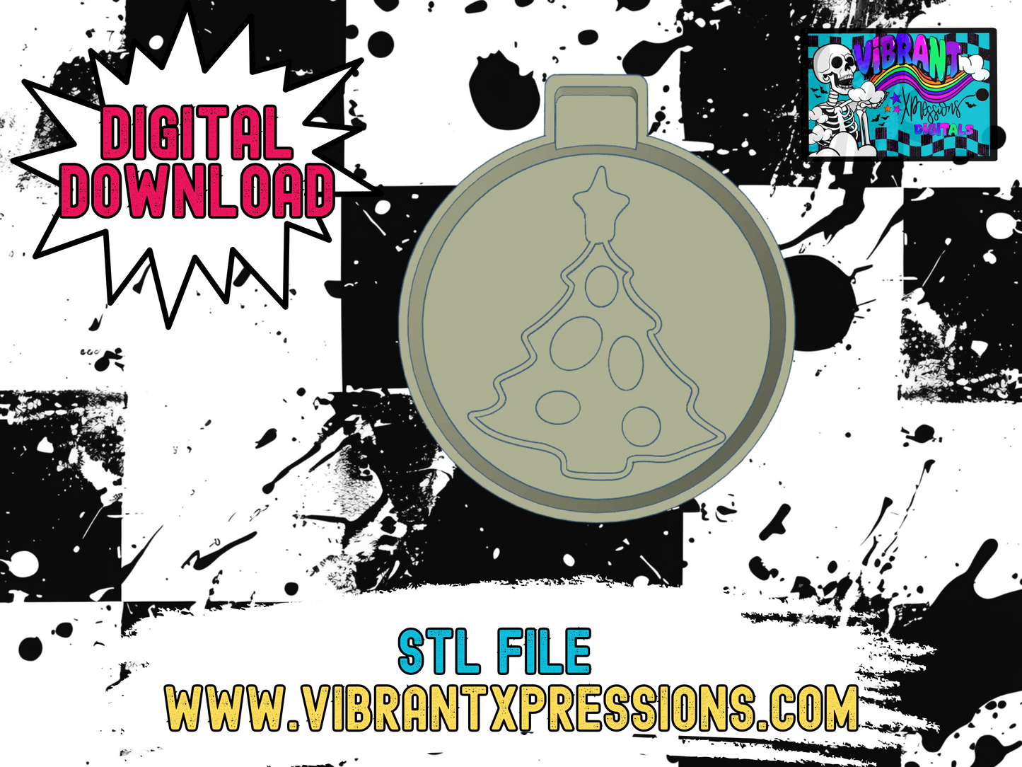 Tree Holiday Cookie Mold Maker STL File