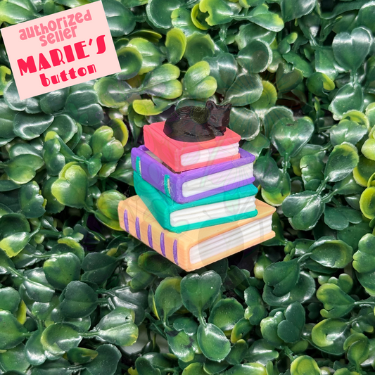 Bookstack with Black Cat Fidget Clicker