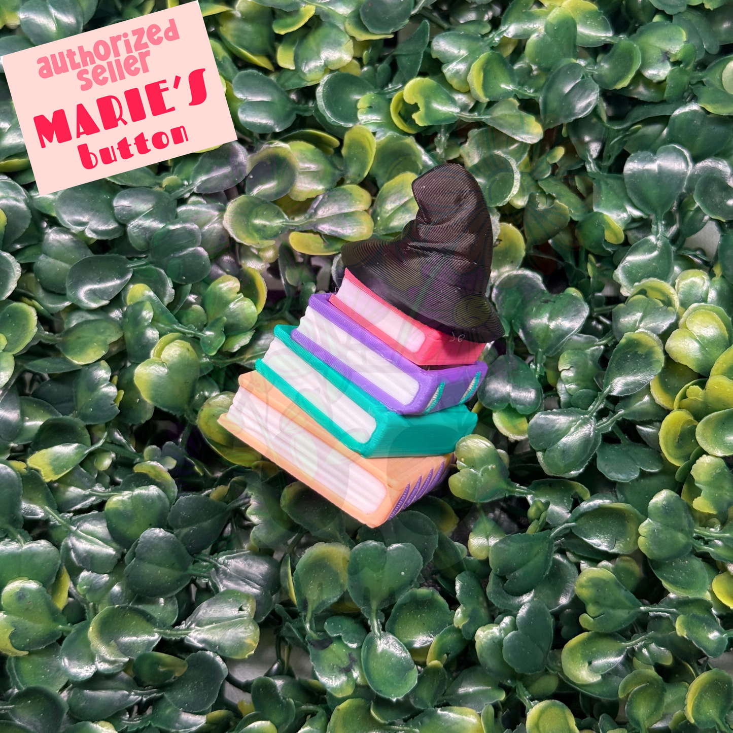 Bookstack with Witch's Hat Fidget Clicker - Wholesale