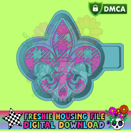 Buffalo Plaid Fleur De Lis Mold Maker STL File