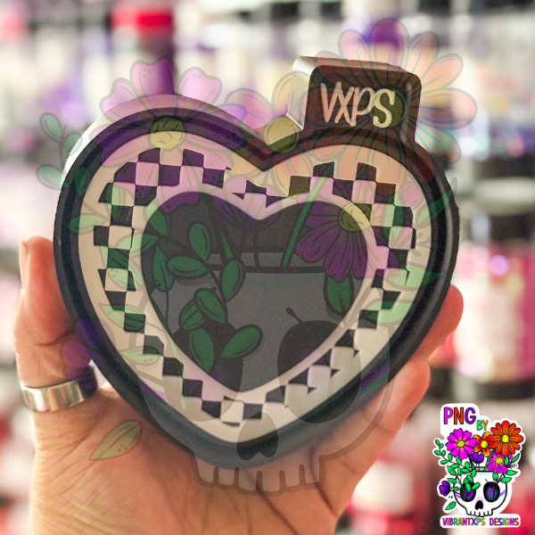 Checkered Conversation Hearts & Inserts - Freshie Mold