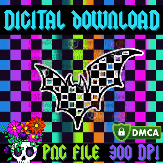 Checkered Bat - PNG