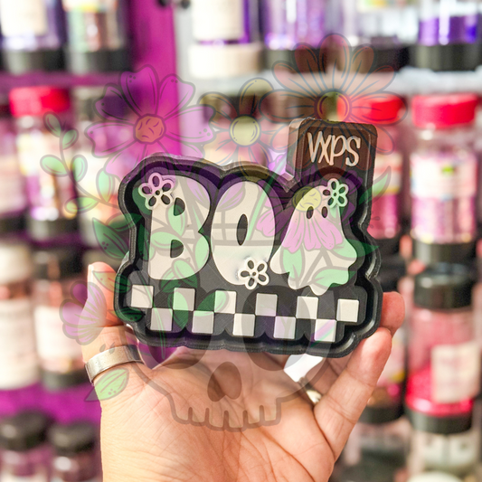 Checkered Boo Ghost – Semi Exclusive Freshie Mold