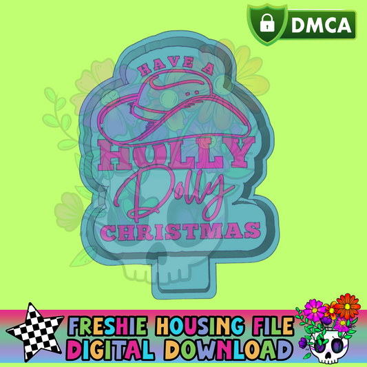 Have a Holly Dolly Christmas Mold Maker STL File