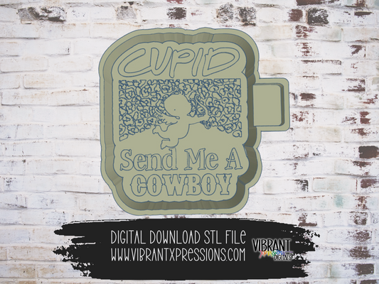 Cupid Send Me a Cowboy Mold Maker STL File