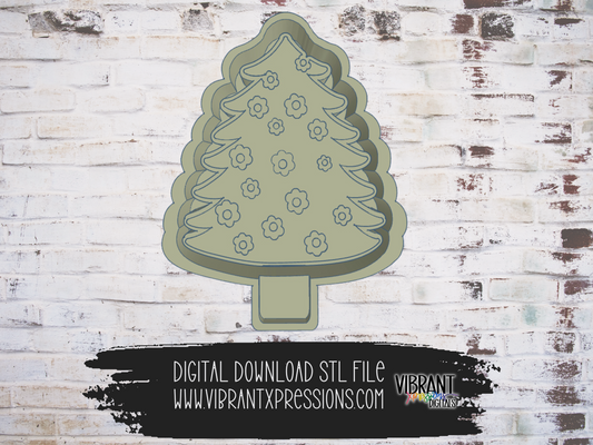 Daisy Christmas Tree Mold Maker STL File