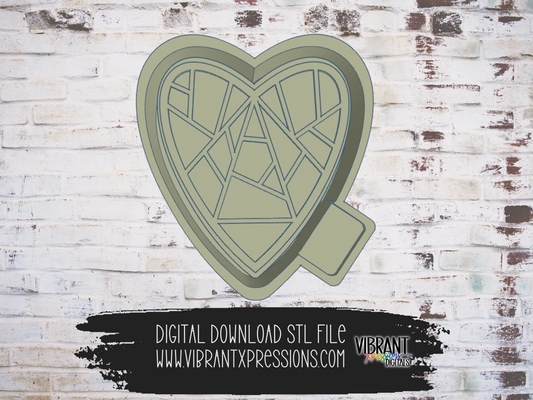 Fractured Heart Mold Maker STL File