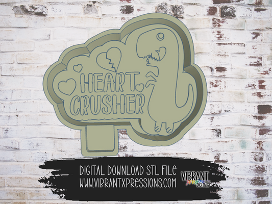 Heart Crusher Dino Mold Maker STL File