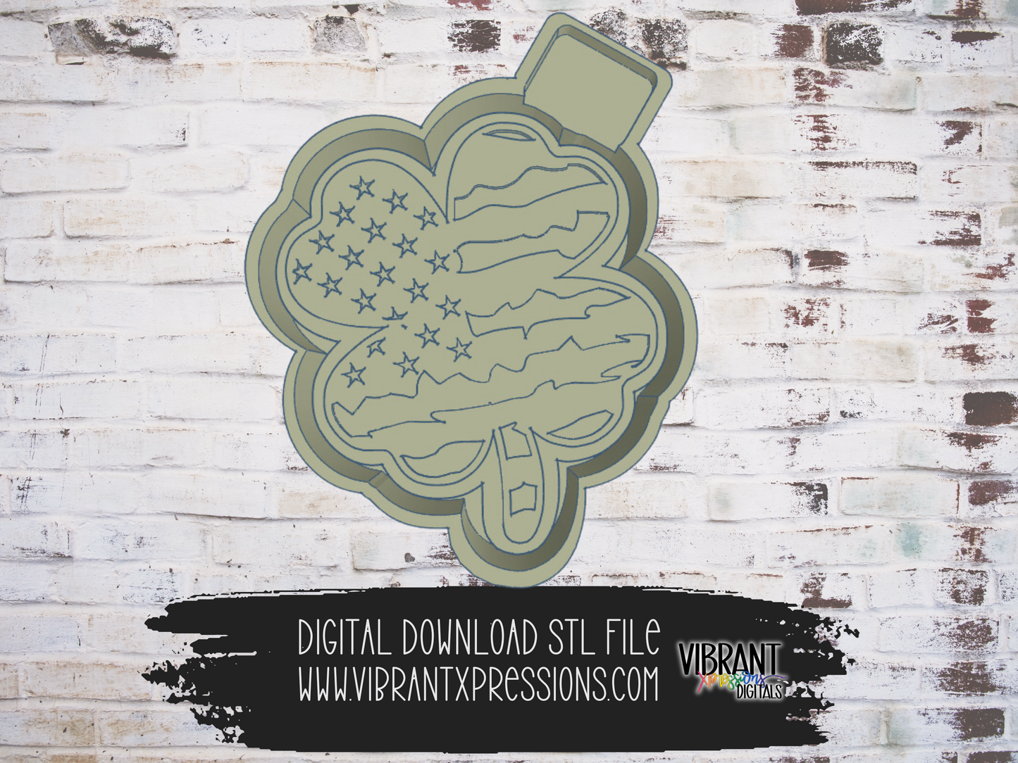 Patriotic Clover Mold Maker STL File