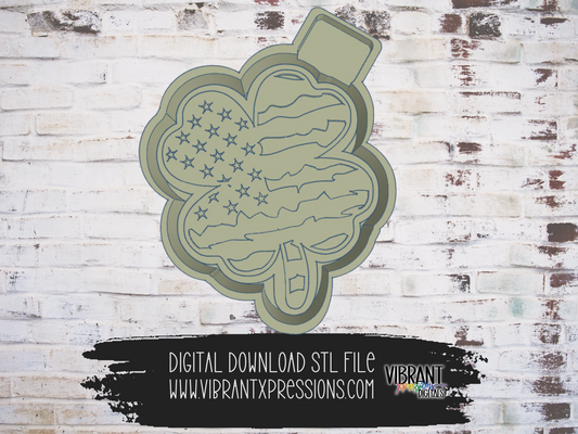 Patriotic Clover Mold Maker STL File