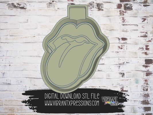 Tongue and Lips Mold Maker STL File w Cardstock Insert