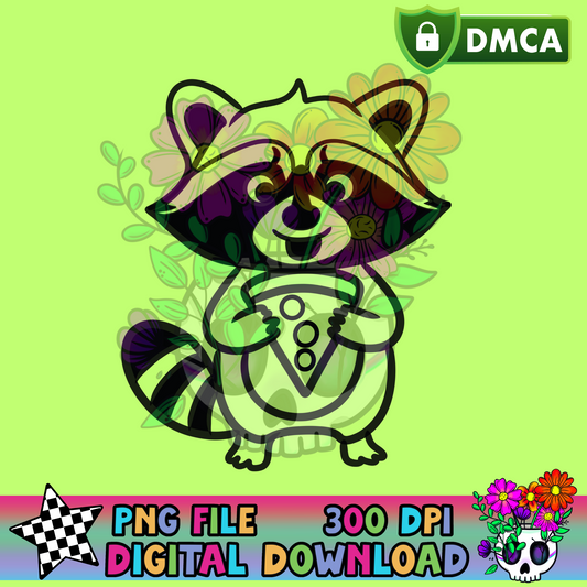 Raccoon+Pizza - PNG