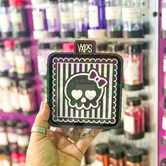 Girly Skull Stamp Freshie Mold - Semi Exclusive