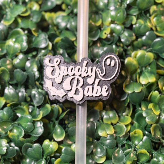 🕷️ Spooky Babe Straw Topper