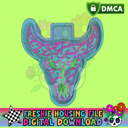 Tree Cake Cow Skull Mold Maker STL File