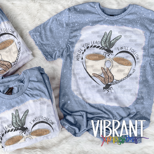 Where You Lead I Will Follow Bleached T-Shirt