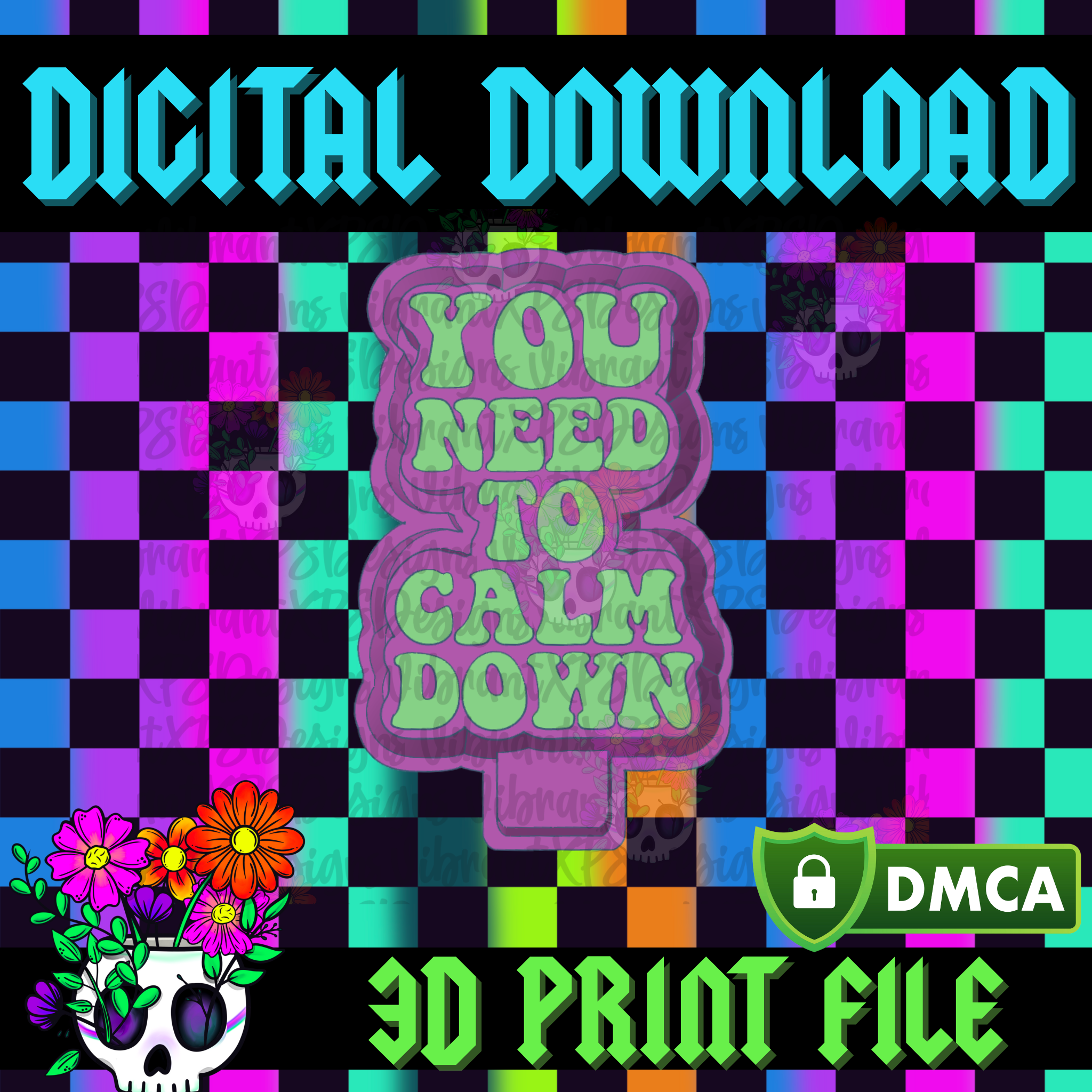 You Need to Calm Down Mold Maker STL File – VibrantXpressions