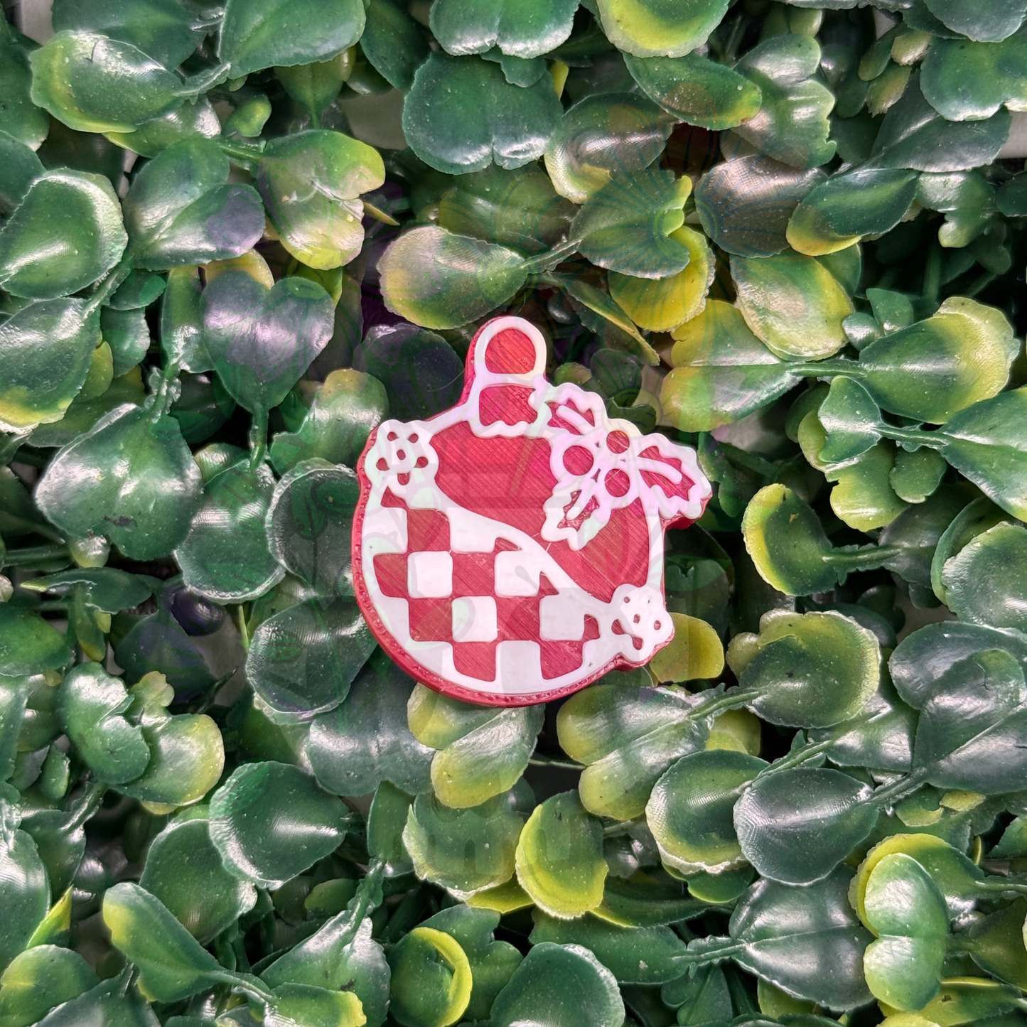 Checkered Ornament - 3D Printed Focal Bead