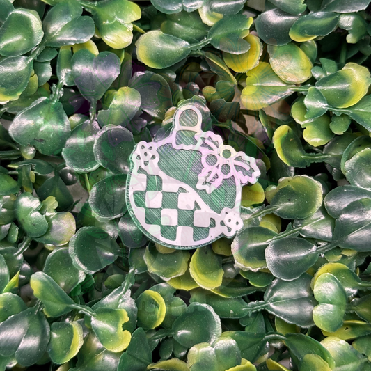 Checkered Ornament - 3D Printed Focal Bead